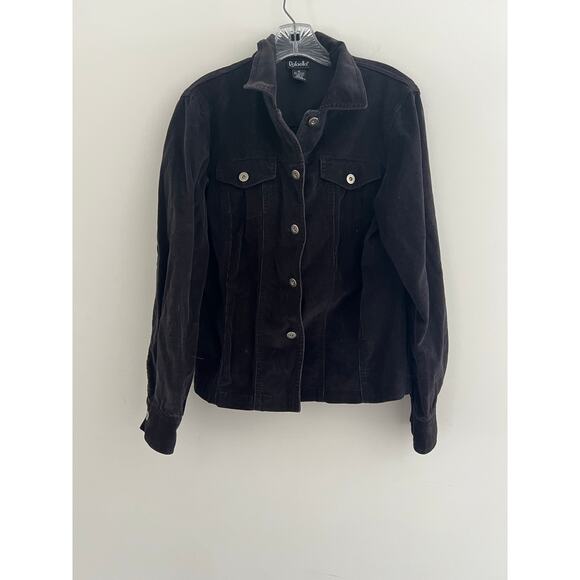 Rafaella Jackets & Blazers - Vintage Rafaella Button Down Velvet Jacket Black Size 10 JL